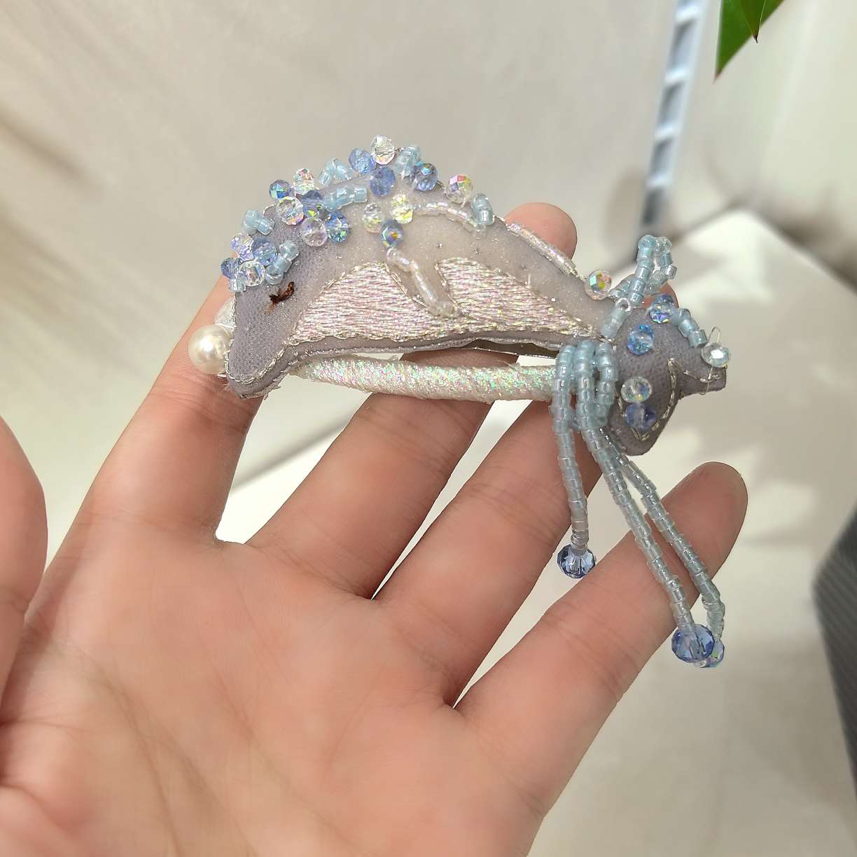 夜光刺绣海豚掰掰夹头饰儿童小女孩发饰可爱发夹发卡