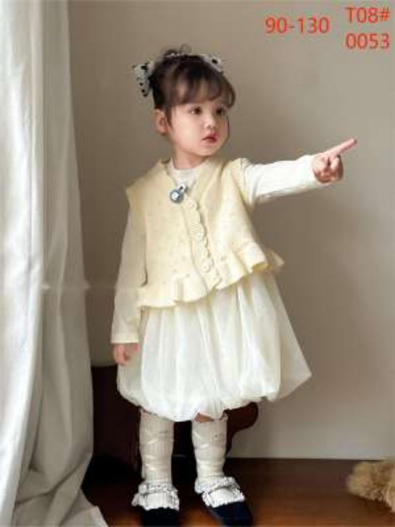 童装婴儿短袖公主裙百褶裙美式秋季童裙衣服儿童裙子Elsa3