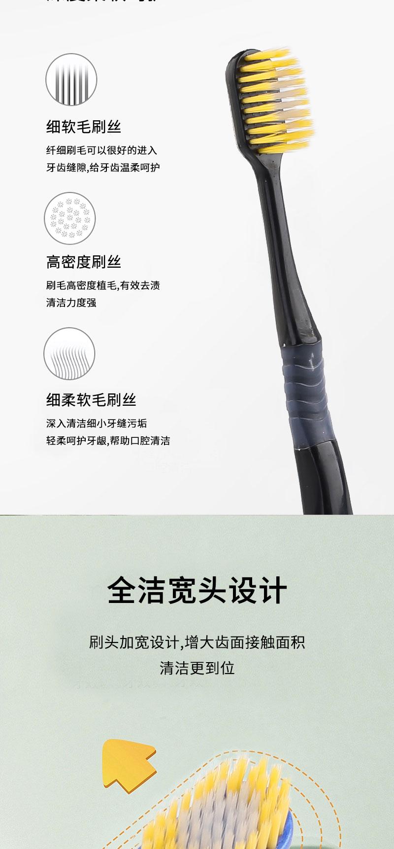 [2盒]日本Latuna拉图纳超宽头4支装家庭组合装牙刷详情7