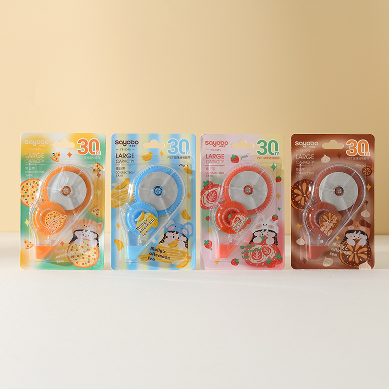 YB-8045 high-quality, large-capacity correction tape, 30-meter ultra-thin film PET transparent film, easy to use, continuous student use, factory direct sales full figure