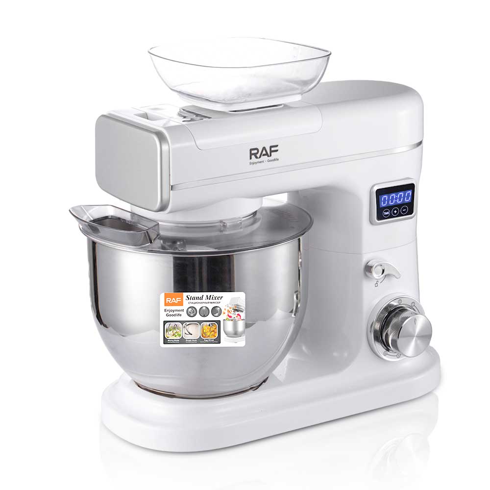 RAF European standard chef machine 6.5L fully automatic dough mixer, capable of weighing and kneading dough in one, with a display screen for timed adjustment Application Scenario