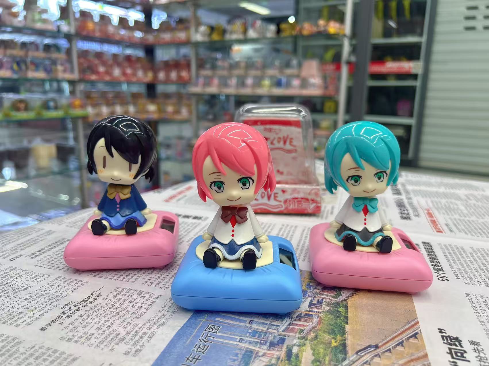 初音未来手办猫耳短袖睡衣坐姿二次元动漫车载模型摆件送男友礼物