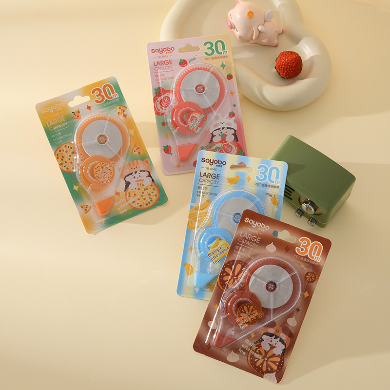 YB-8045 high-quality, large-capacity correction tape, 30-meter ultra-thin film PET transparent film, easy to use, continuous student use, factory direct sales Application Scenario