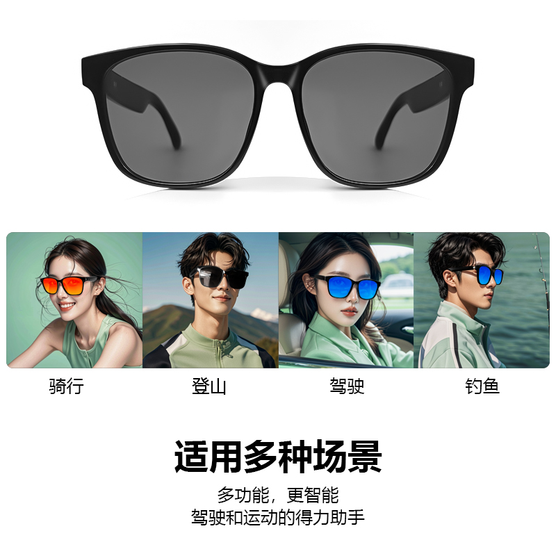 Gafas inteligentes de grabación ai gafas bluetooth para escuchar canciones gafas de traducción cambio de color cambio de luz details Picture