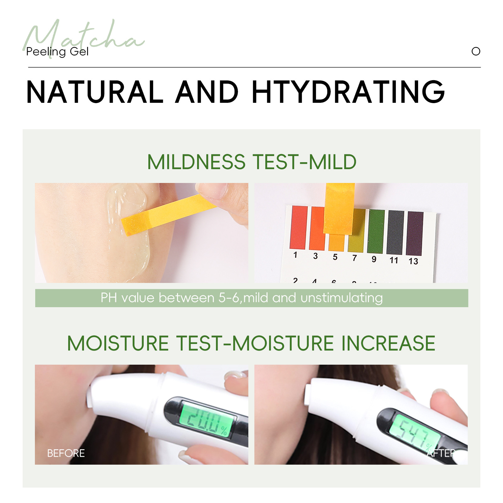 Laikou Matcha Exfoliating Gel 60g Body Scrub skin care product English packaging Foreign trade skin care product Application Scenario