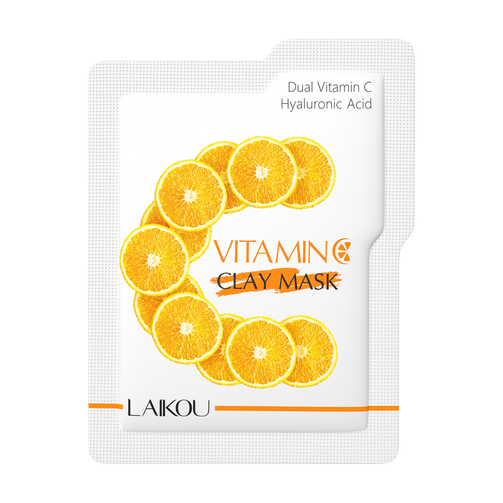Cross-border in-stock new LAIKOU Vitamin c mud Mask Sheet 5g single sheet Pore-cleaning and application mask export Item Picture