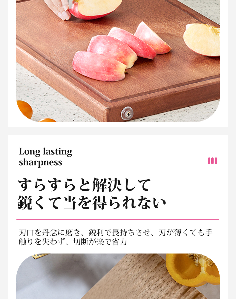 日本kamijo可爱创意切水果神器304不锈钢扁平斜柄水果刀详情15