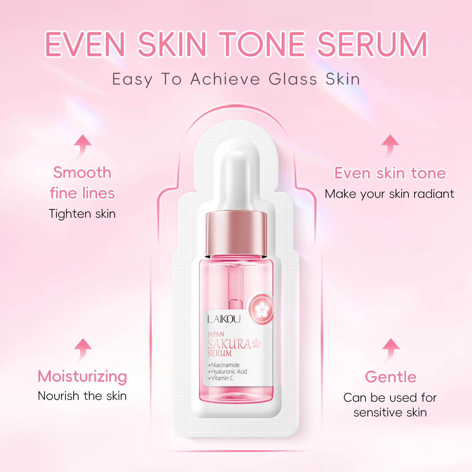 LAIKOU Cherry Blossom Essence 1 piece 1.5ml essence hydrating and moisturizing skin care cross-border supply Application Scenario