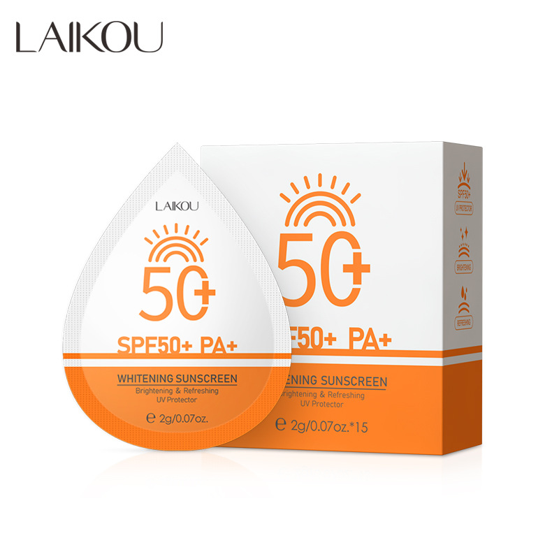 LAIKOU sunscreen 2g*15 Pieces Box Set Moisturizing Hydrating Summer Isolation Cream Cross-border Supply Item Picture