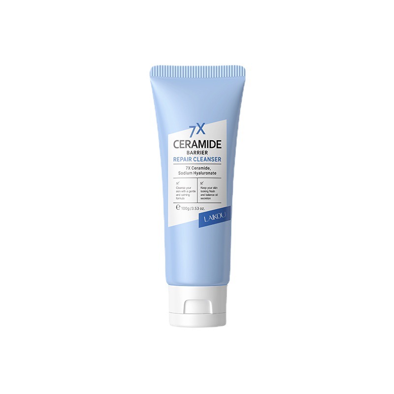 Cross-border LAIKOU Ceramide Facial Cleanser 100g Hydrating and Moisturizing Cleansing Cross-border Export Facial Cleanser Item Picture