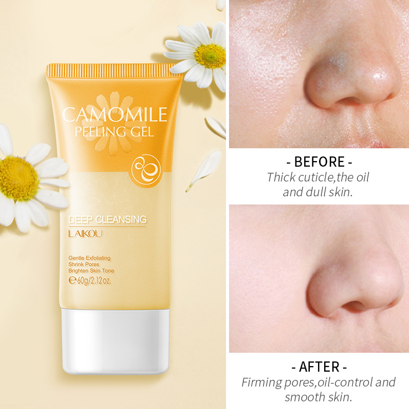 LAIKOU Chamomile Exfoliating Gel 60g Pore Cleansing Facial Skin Care Exfoliating Gel English details Picture