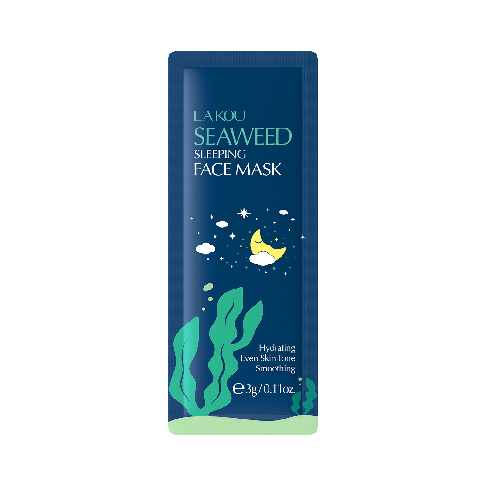 Laikou Seaweed Sleep Mask 1-piece pack 3g All-English sleep Mask no-rinse wholesale Export mask Item Picture