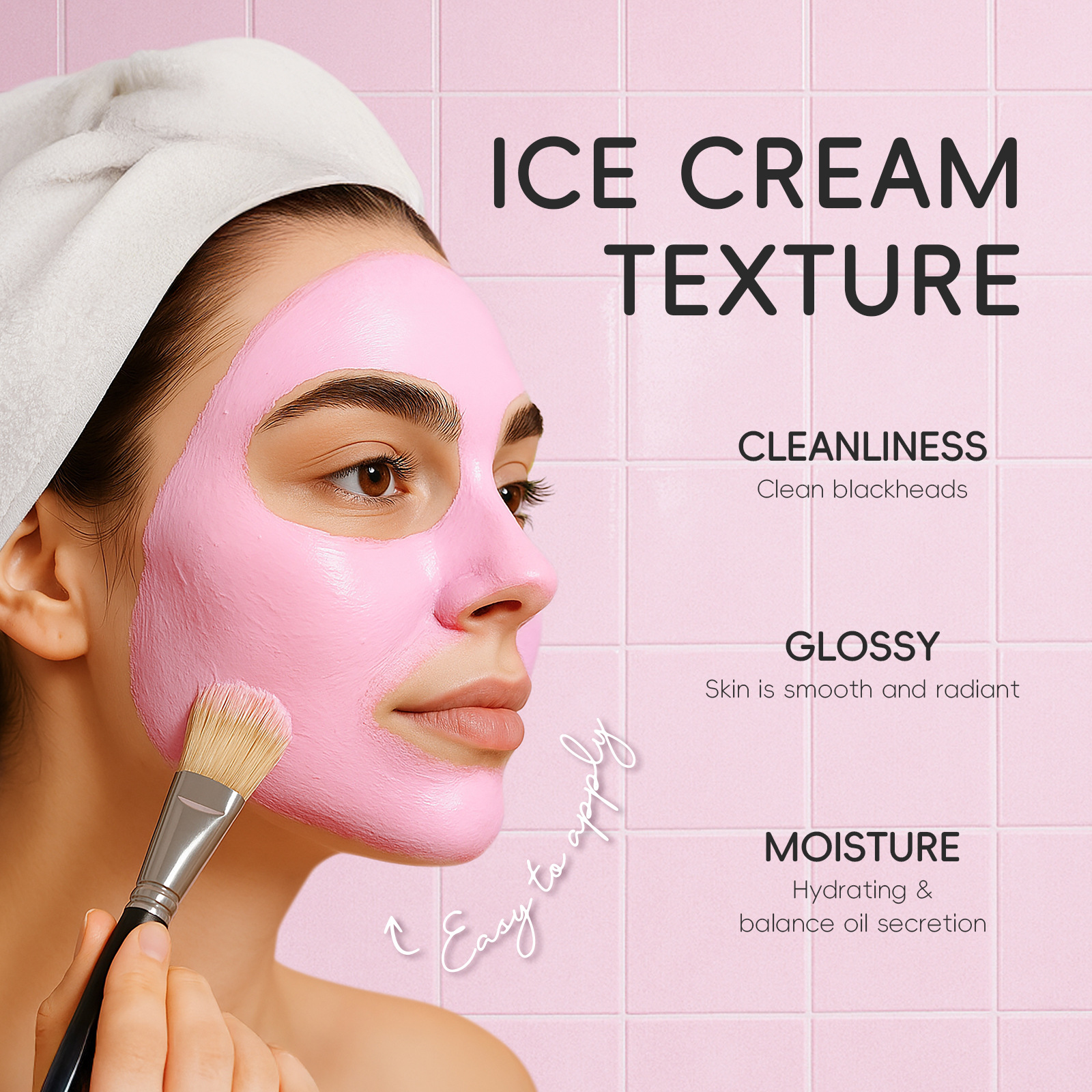 Laikou Cherry Blossom Mud Mask Sheet 1 piece 5g Pore-cleaning, hydrating and moisturizing skin care product manufacturer for export Application Scenario