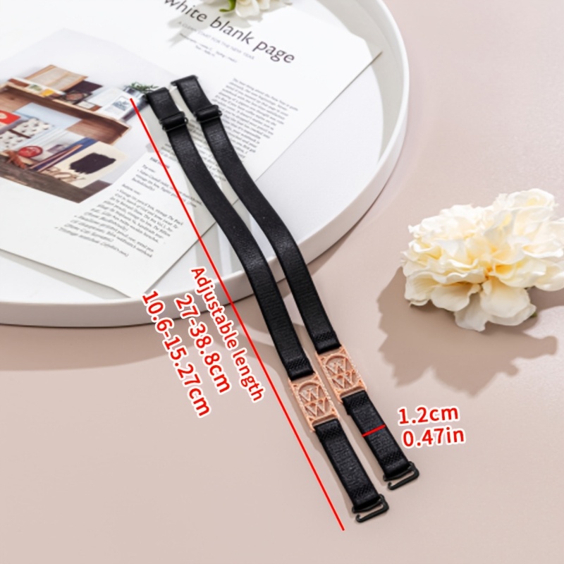 跨境新款水钻合金扣隐形肩带内衣带胸罩带子可外露美背时尚肩带产品图