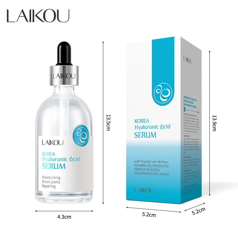 LAIKOU Hyaluronic Acid Essence 100ml Facial Care Essence, cross-border wholesale from skin care product manufacturer full figure
