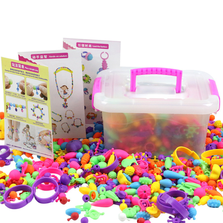 Manufacturer's Pop bead children's set, handmade toys, girls and babies, versatile cordless beads, Pop beads wholesale Item Picture