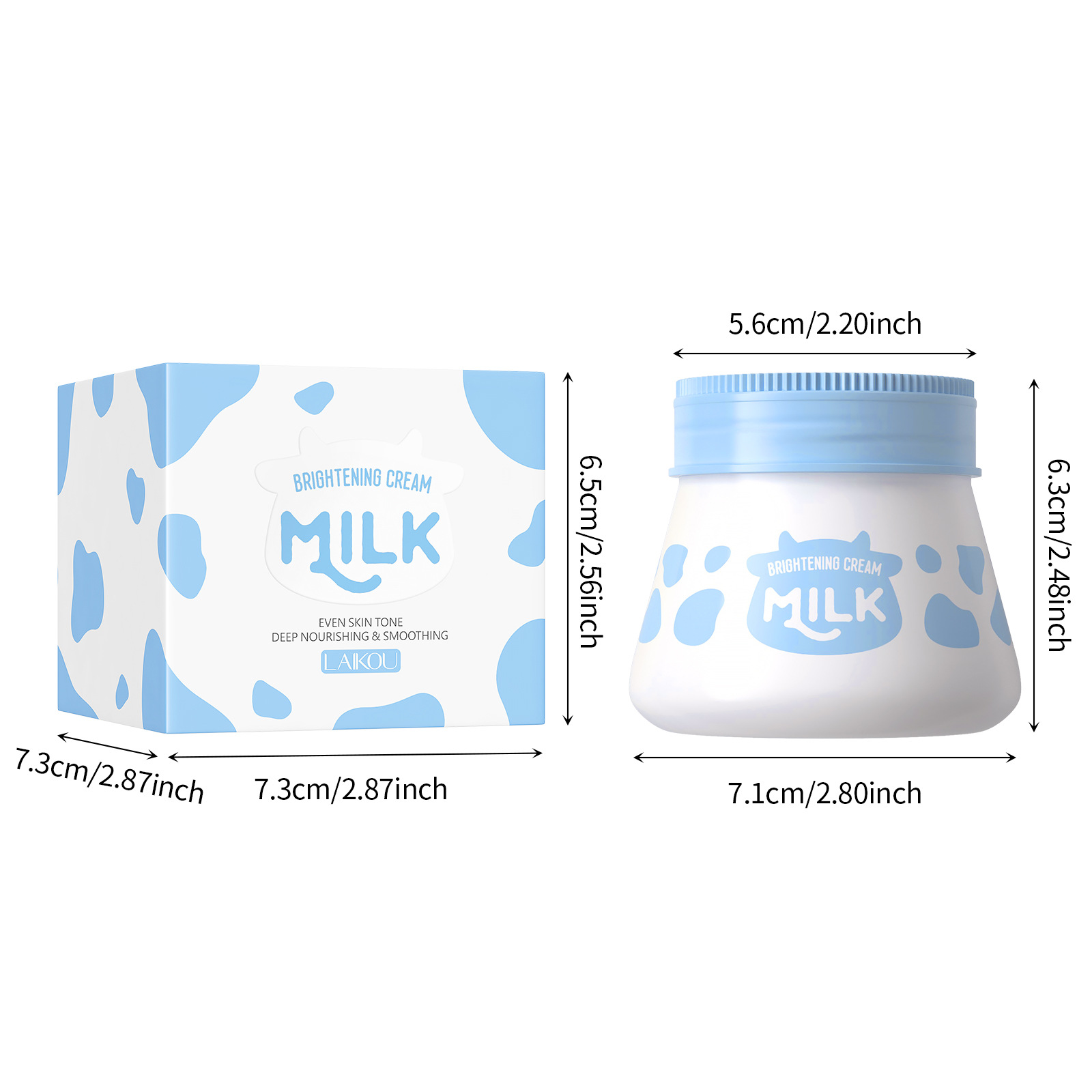 LAIKOU Milk Natural Cream, Brightening Cream 55g Natural Cream, Lazy Cream, Nude Makeup Skin care products in stock for export Item Picture