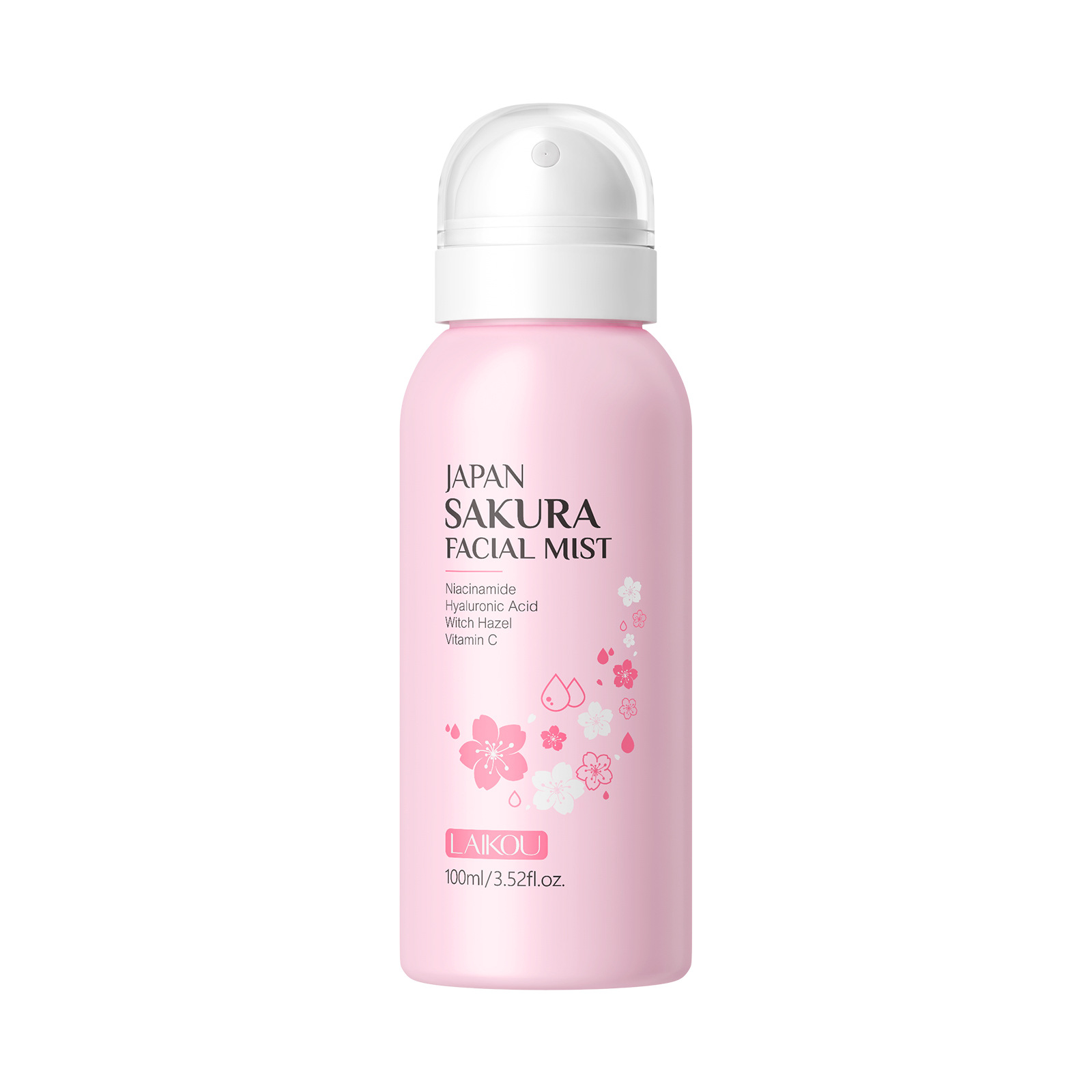 Cross-border Laiko Cherry Blossom Spray 100ml Wet Compress Water Hydrating Moisturizing Toner, full English stock wholesale for export Item Picture