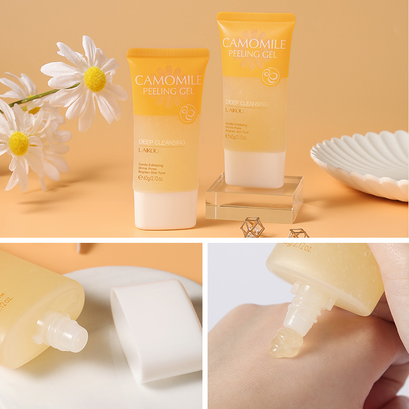 LAIKOU Chamomile Exfoliating Gel 60g Pore Cleansing Facial Skin Care Exfoliating Gel English Application Scenario