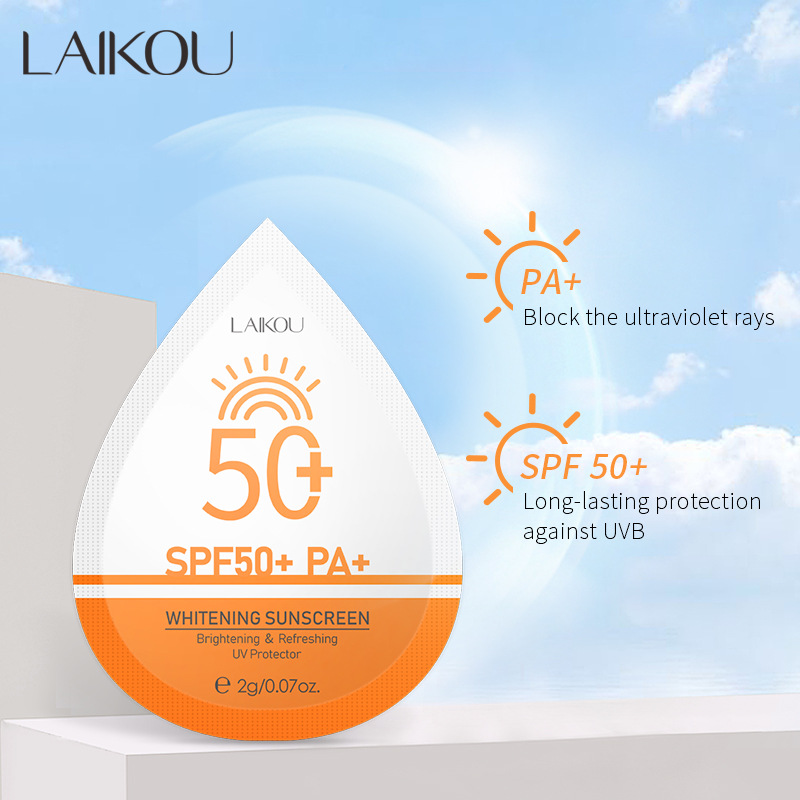 LAIKOU sunscreen 2g Laikou Hydrating Moisturizing Isolating Cream Cross-border Supply Shopee joom Wholesale full figure
