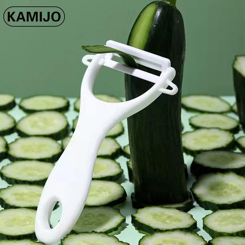 The Japanese Kamijo ceramic peeler for peeling fruits and vegetables is portable for home use Specification image