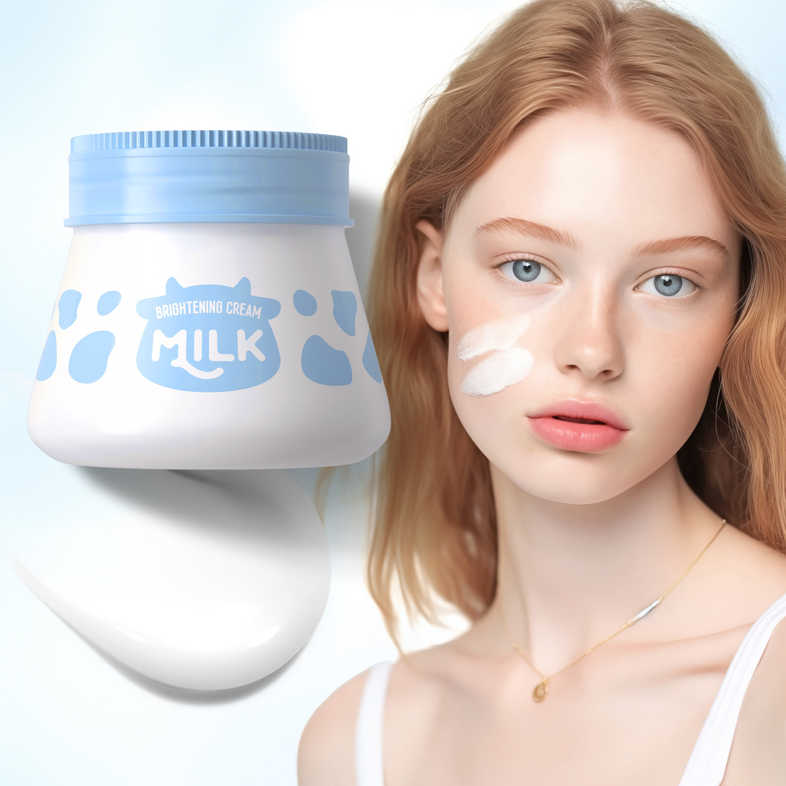LAIKOU Milk Natural Cream, Brightening Cream 55g Natural Cream, Lazy Cream, Nude Makeup Skin care products in stock for export full figure