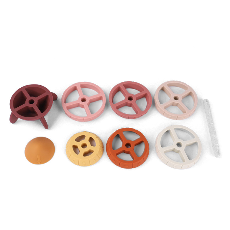 Rocket model toys, rainbow Rocket, Jenga soft building blocks, eco-friendly silicone educational rings, silicone toys Application Scenario