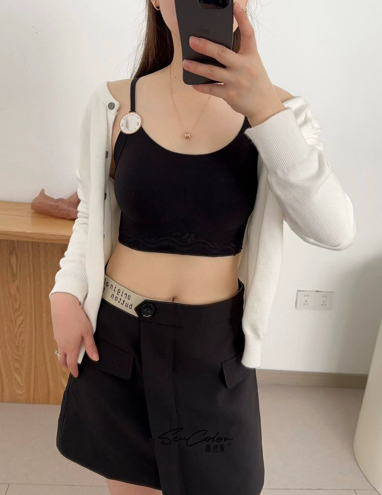无痕磨毛美背内衣秋冬隐形文胸一体固定杯防走光蕾丝拼接美背抹胸详情12
