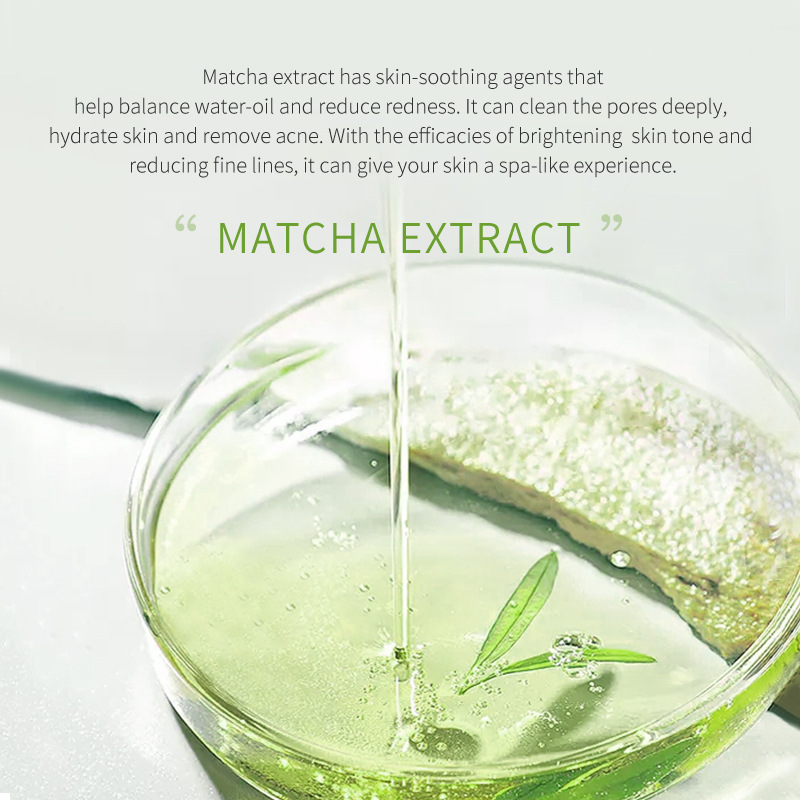 Cross-border LAIKOU Mud Mask Bag Series 5g×12 packs matcha export Mask all-English in-stock skin care products Specification drawing