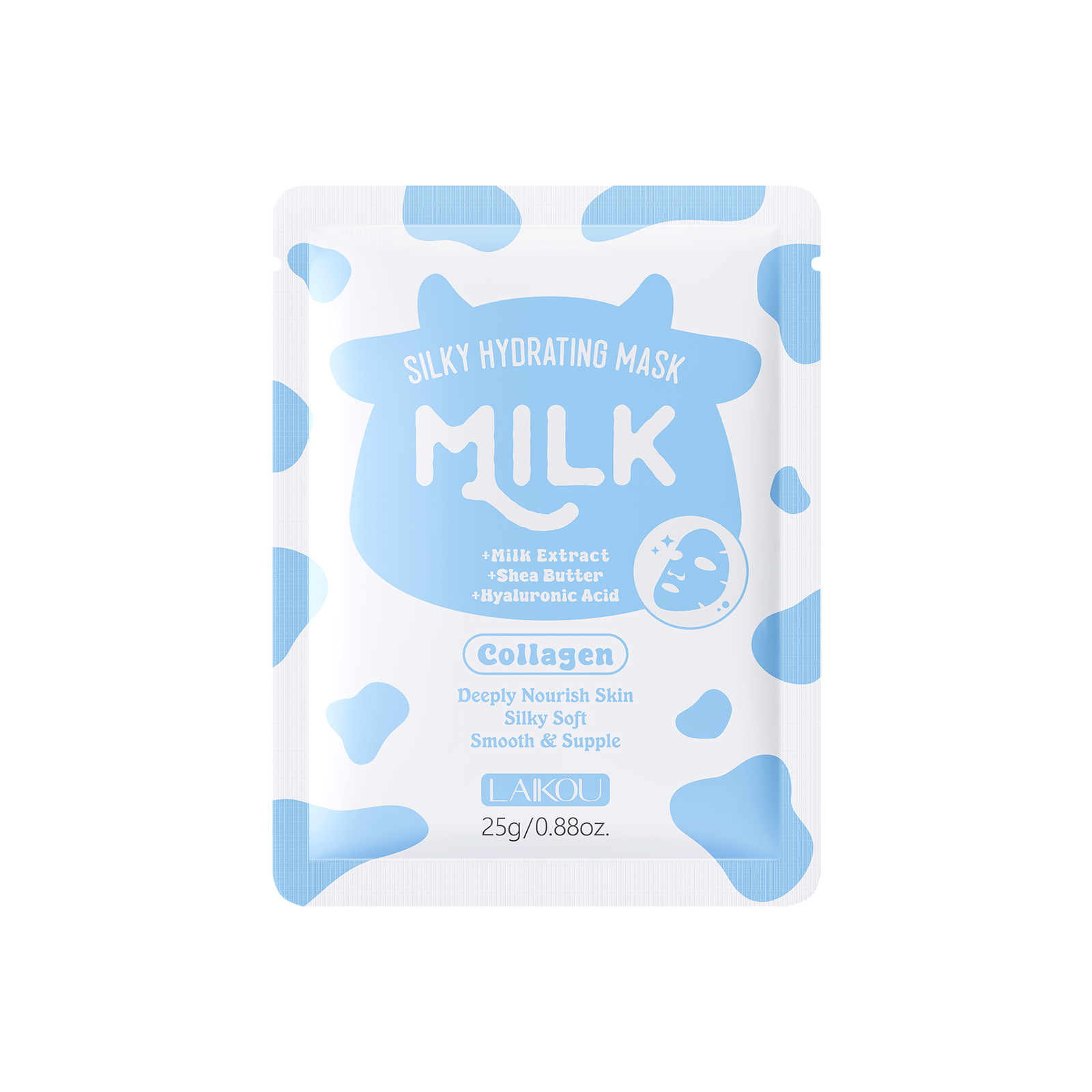Cross-border new product LAIKOU Milk Mask Patch 25g Hydrating and Moisturizing Facial care Patch Mask, export mask Item Picture