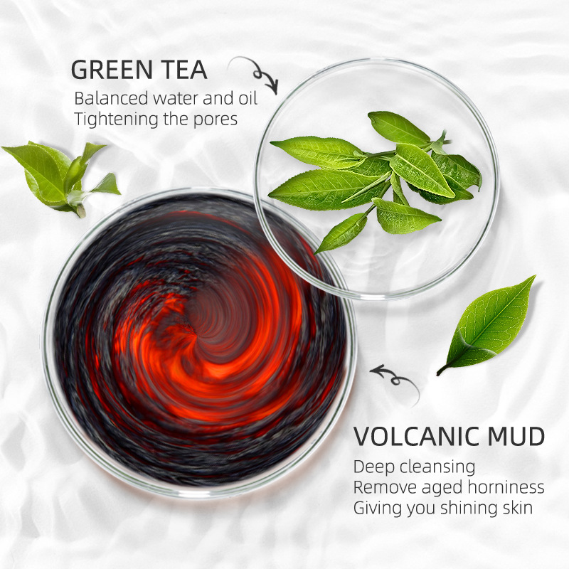 Laikou Longjing matcha Mask Mud Mask MATcha Refreshing facemask English Manufacturer Export Mask Specification drawing