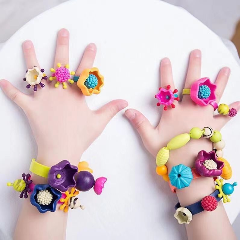 Children's versatile pop beaded toys, diy handmade bracelets, necklaces, string beaded rings, educational boys and girls Specification drawing
