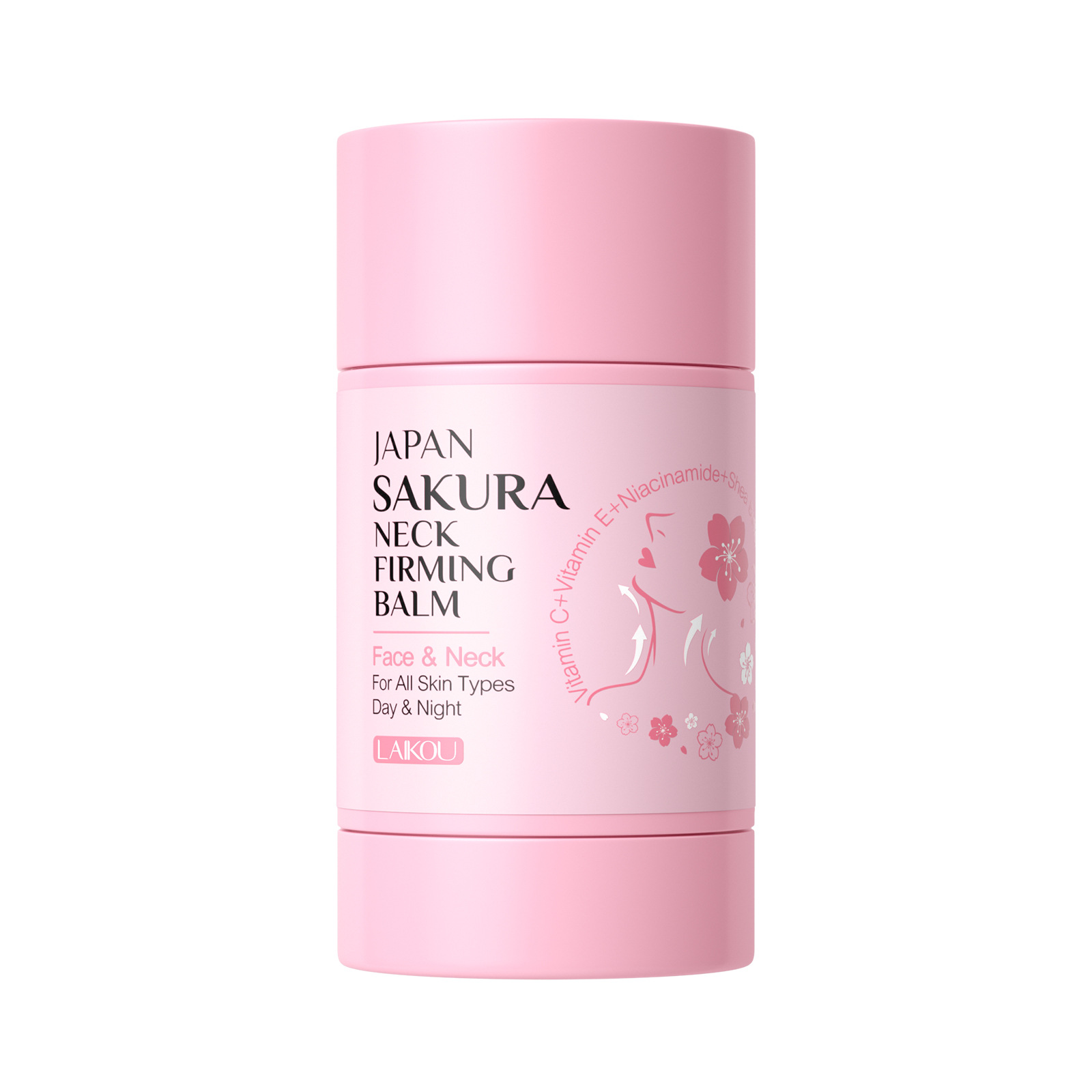 Cross-border foreign trade LAIKOU Cleansing and Moisturizing Laikou Japanese Cherry Blossom Firming Neck Stick Spreadable Neck Cream All in English Item Picture