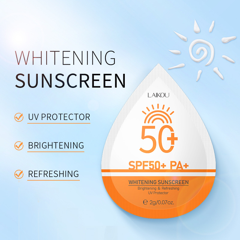 LAIKOU sunscreen 2g Laikou Hydrating Moisturizing Isolating Cream Cross-border Supply Shopee joom Wholesale Specification drawing