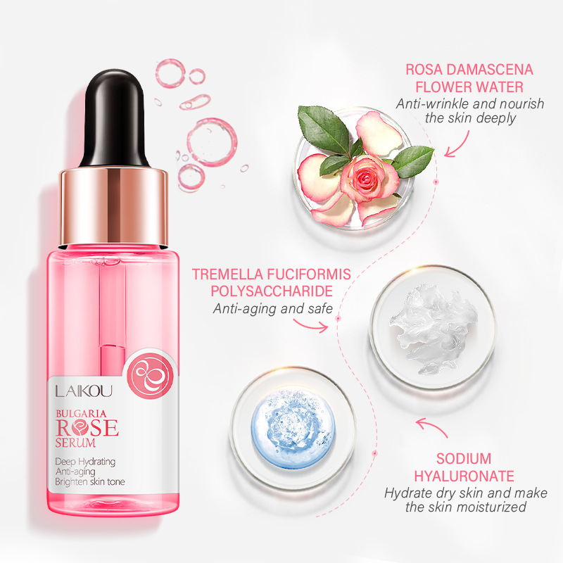 Laicome Bulgarian Rose Essence 17ml Moisturizing and hydrating Skin Care product, English packaging, cross-border supply details Picture