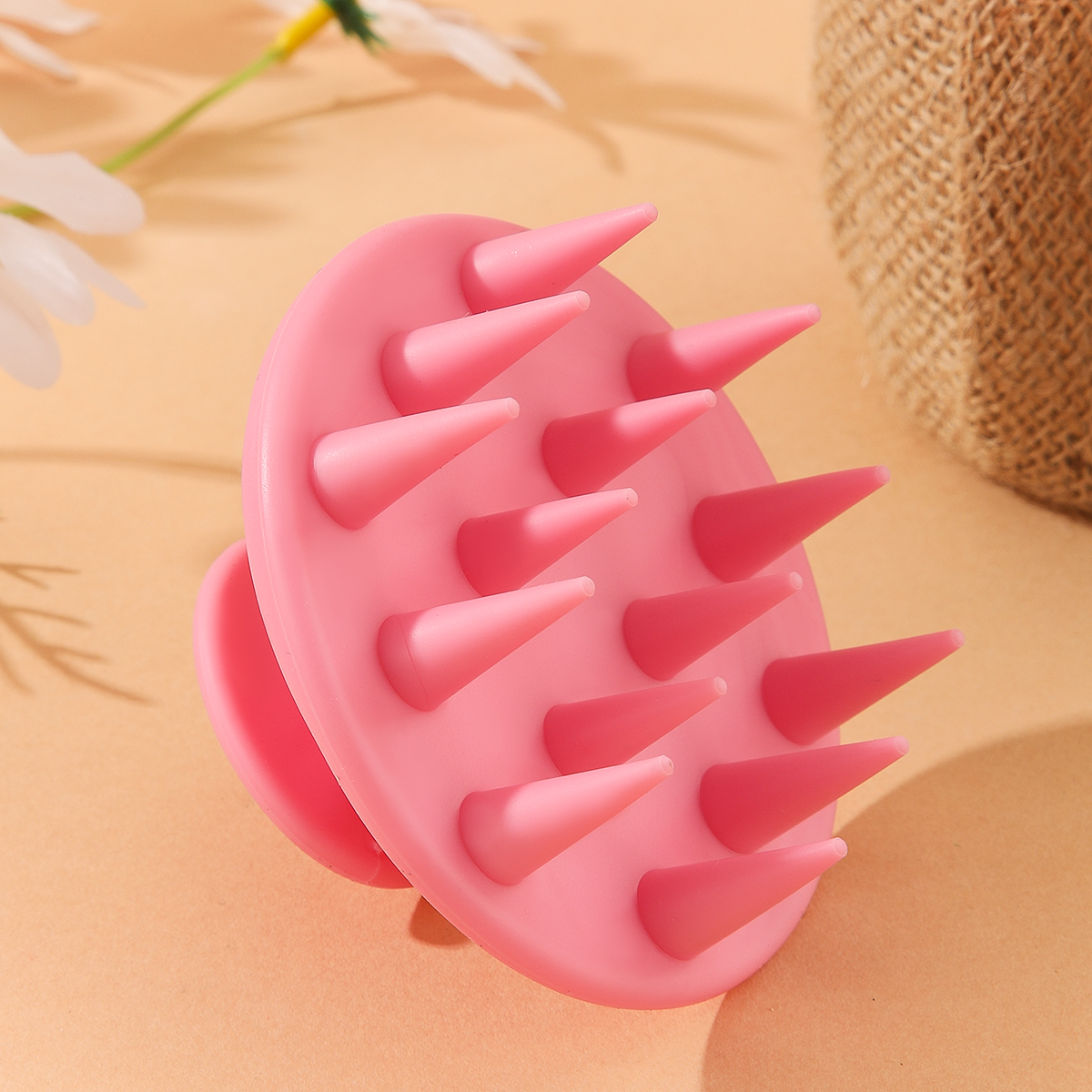 Amazon's best-selling massage shampoo brush for cleaning the scalp and hair care tools, soft silicone shampoo comb details Picture