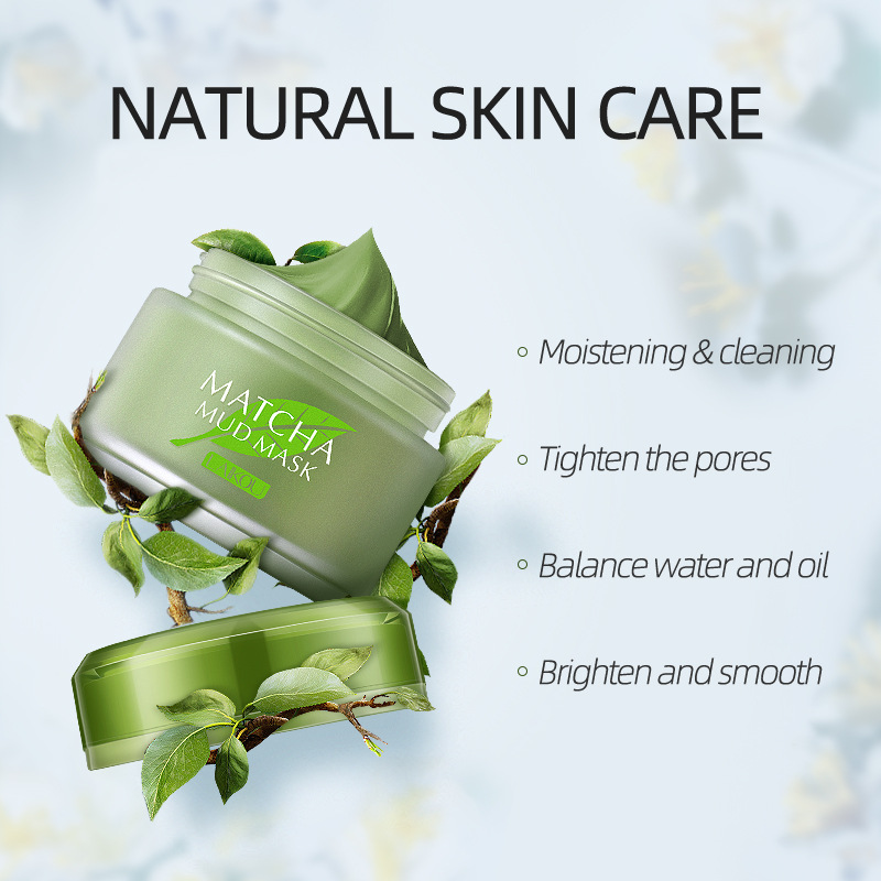 Laikou Longjing matcha Mask Mud Mask MATcha Refreshing facemask English Manufacturer Export Mask full figure