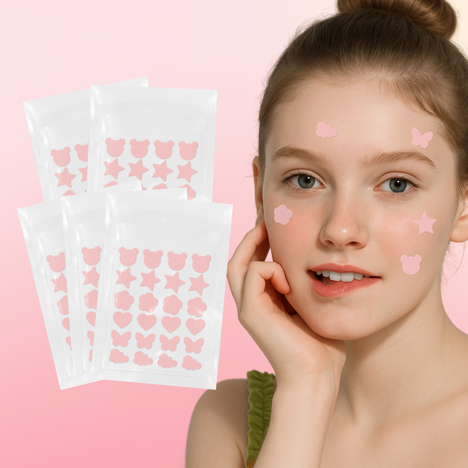 Cross-border new product Laikou Japanese Cherry Blossom Acne PATCHES 24 PATCHES Concealing Beauty Acne Patches 24 Discounted goods full figure