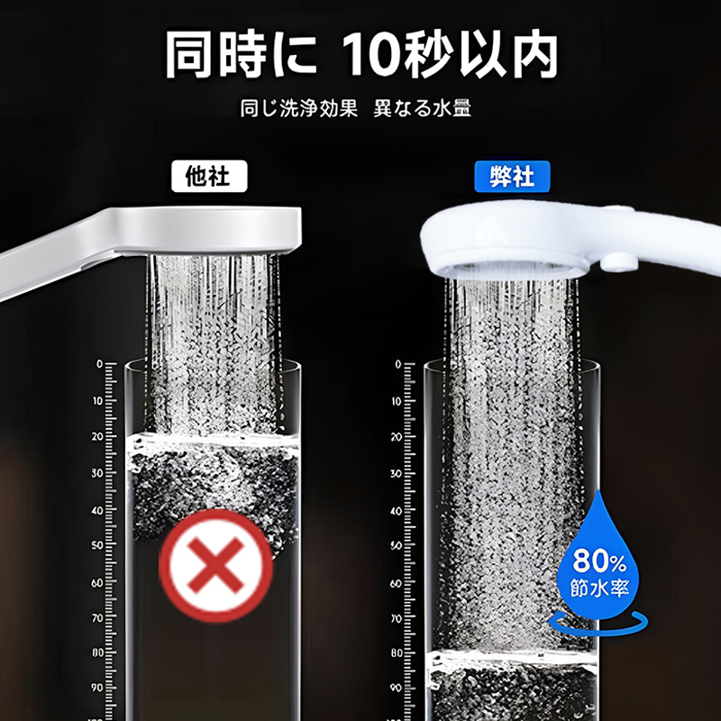 Japanese sasayama household pressurized water-saving showerhead, bathroom pressurized shower, handheld showerhead Specification image