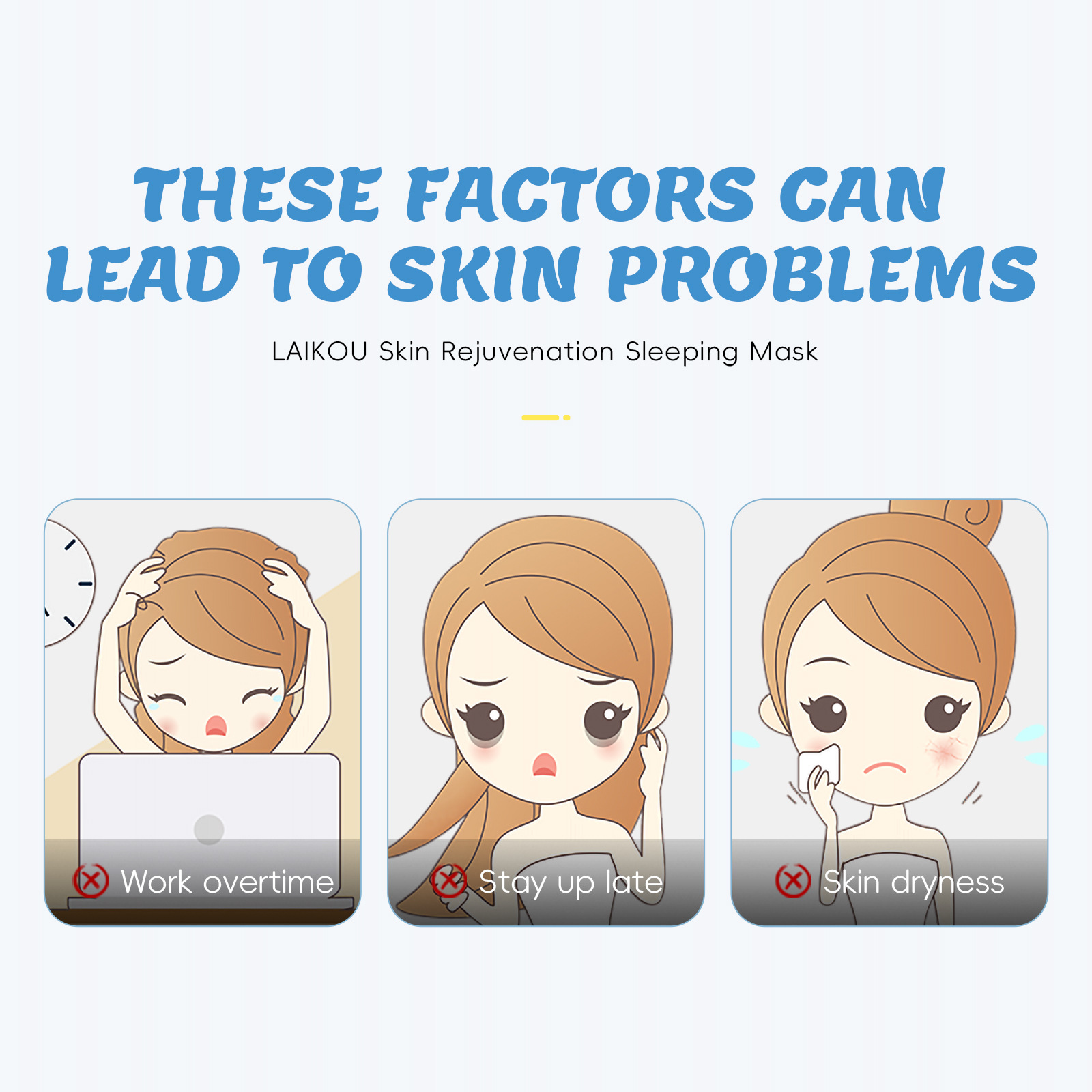 LAIKOU Koala Leave-in Sleeping Mask 3g*15 pieces in English packaging, in stock for export details Picture