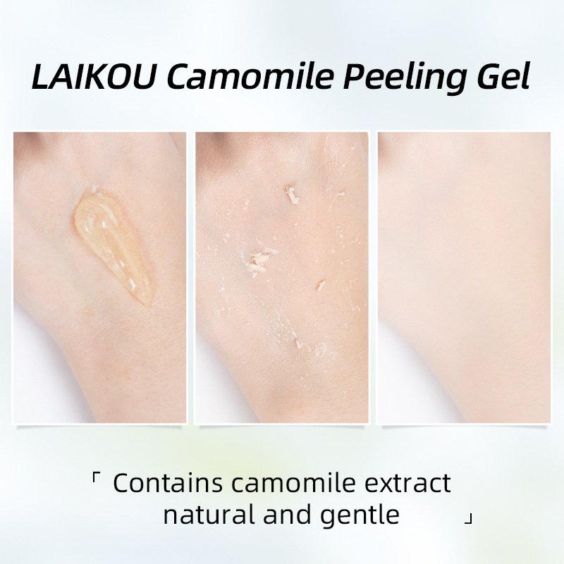 LAIKOU Chamomile Exfoliating Gel 60g Pore Cleansing Facial Skin Care Exfoliating Gel English Specification drawing