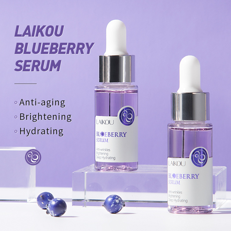 Laikou Blueberry Essence 17ml Facial Moisturizing and hydrating skin care product Cross-border supply skin care product manufacturer Specification drawing