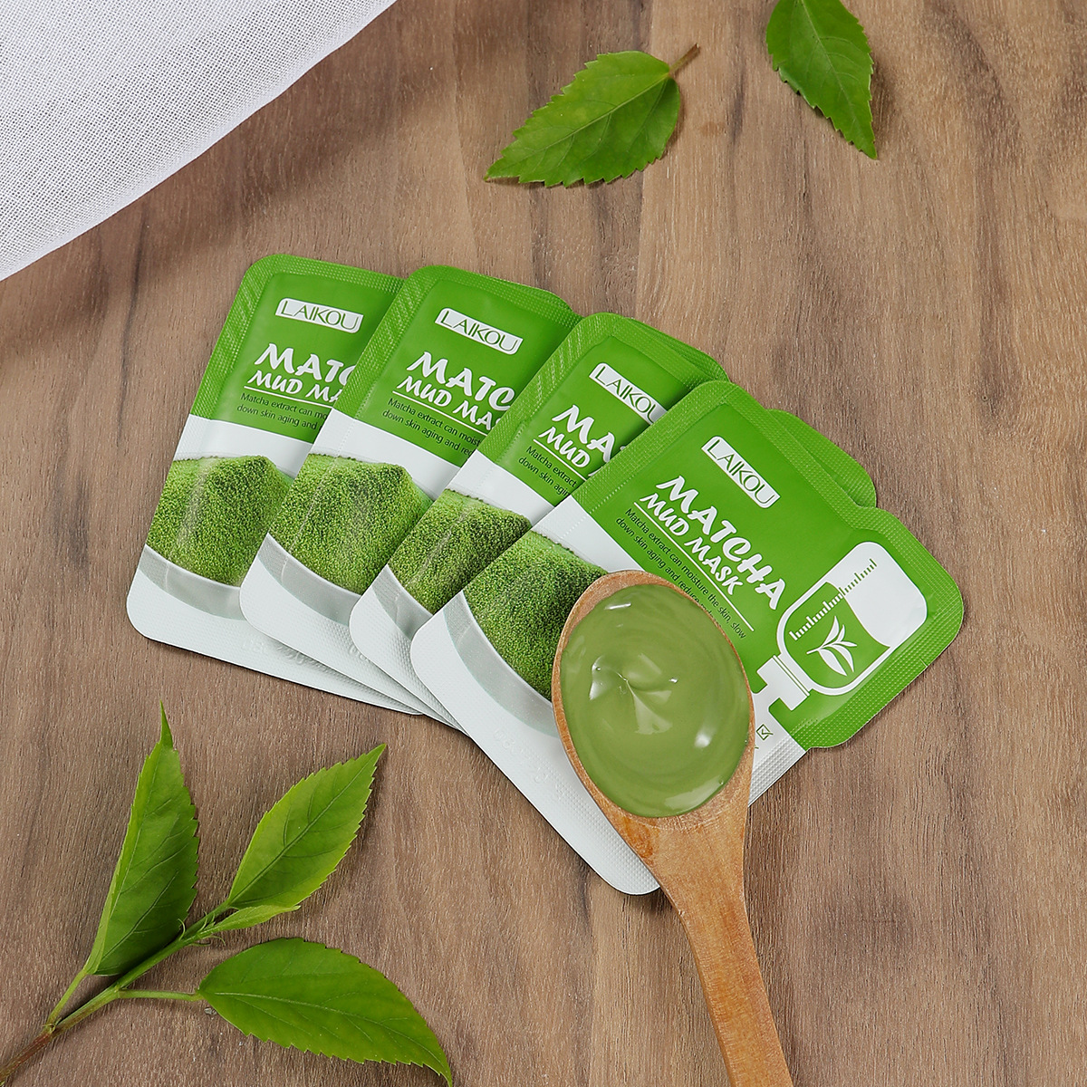 Cross-border Laicome Longjing Matcha Series Green Clay Mask Bag Pack 1 piece 5g Moisturizing and hydrating Export mask full figure