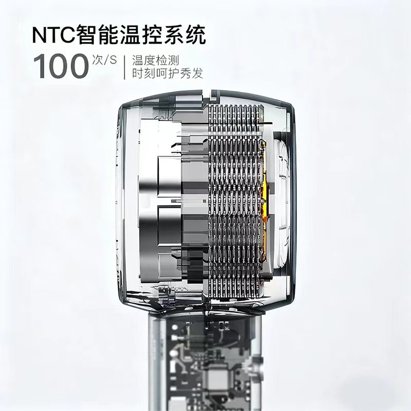 High-Speed Hair Dryer For Cross-Border Trade, 110,000 Rpm Negative Ion 1800W Hair Dryer, Us, European And Japanese Standard Bladeless Hair Dryer Specification drawing