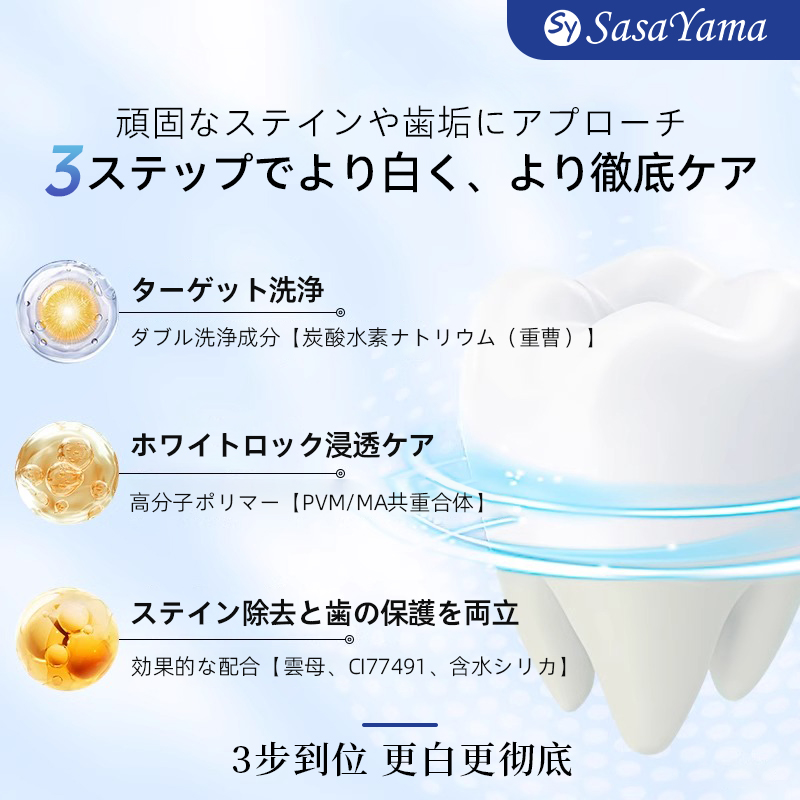 SasaYama Whitening Toothpaste, a Marine treasure, is fragrant, bright, refreshing, low-irritation, highly effective, brightening teeth, and allowing you to breathe freely Application Scenario