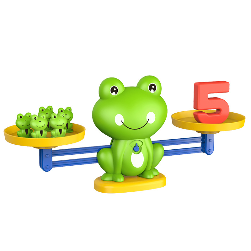 Wholesale of children's digital frog balance scale, digital addition and subtraction for toddlers, early education enlightenment, parent-child interactive desktop toys Item Picture