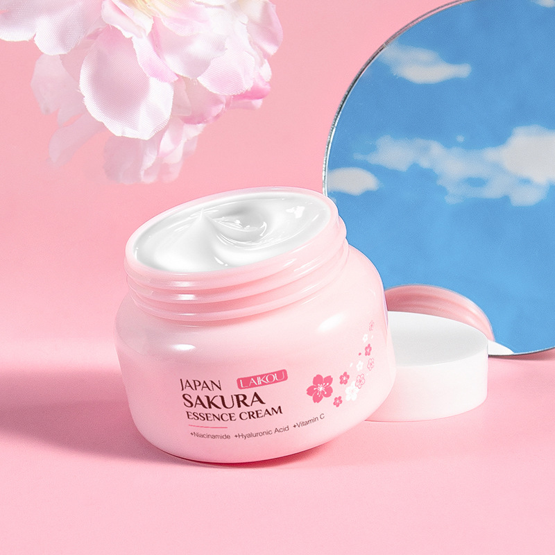 LAIKOU Cherry Blossom Essence Cream 60g Moisturizing and Hydrating Skin Care product, English packaging, one-piece consignment full figure