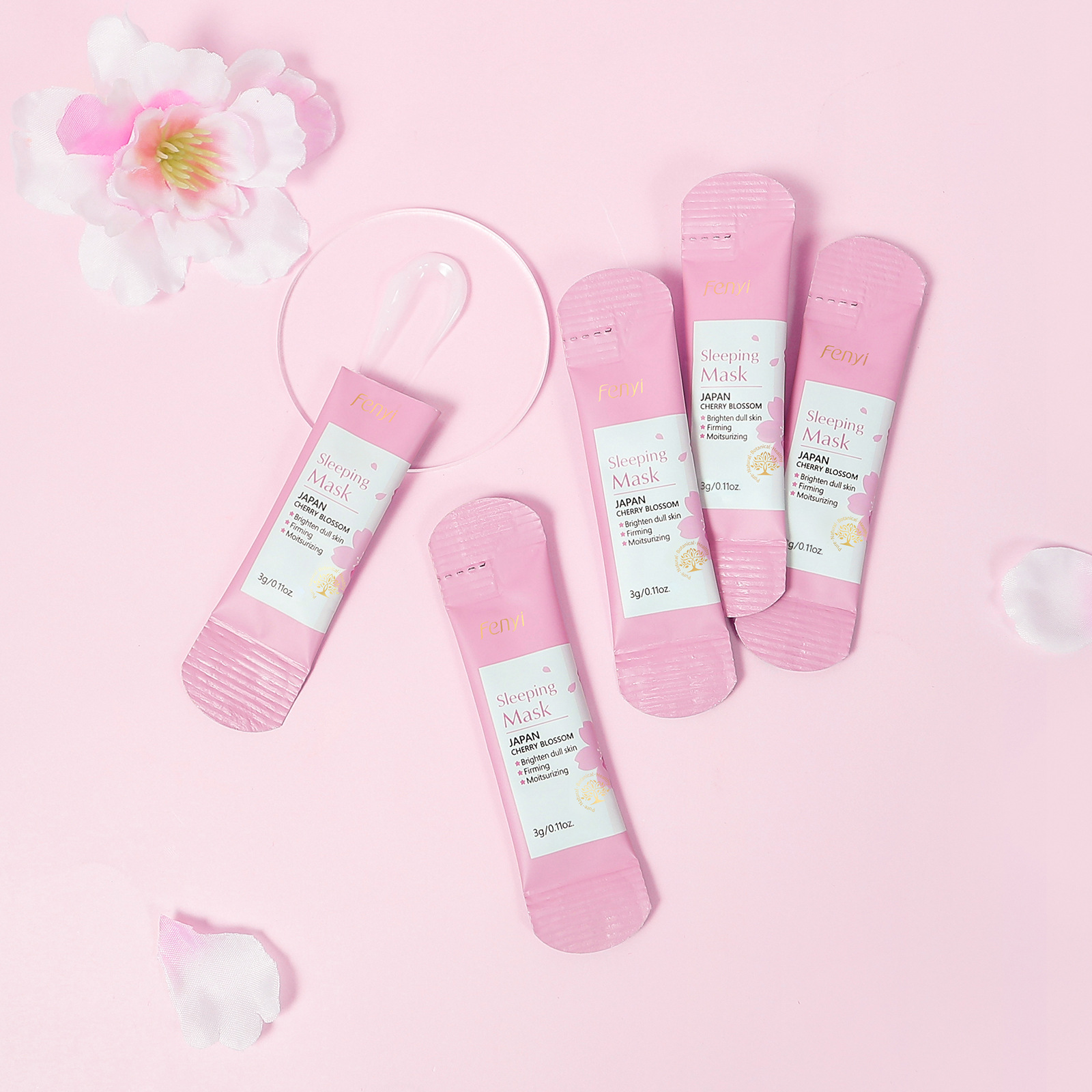 FENYI Cherry Blossom Sleeping Mask 3g Mask Application Type All-English Sleeping Mask Export Mask full figure
