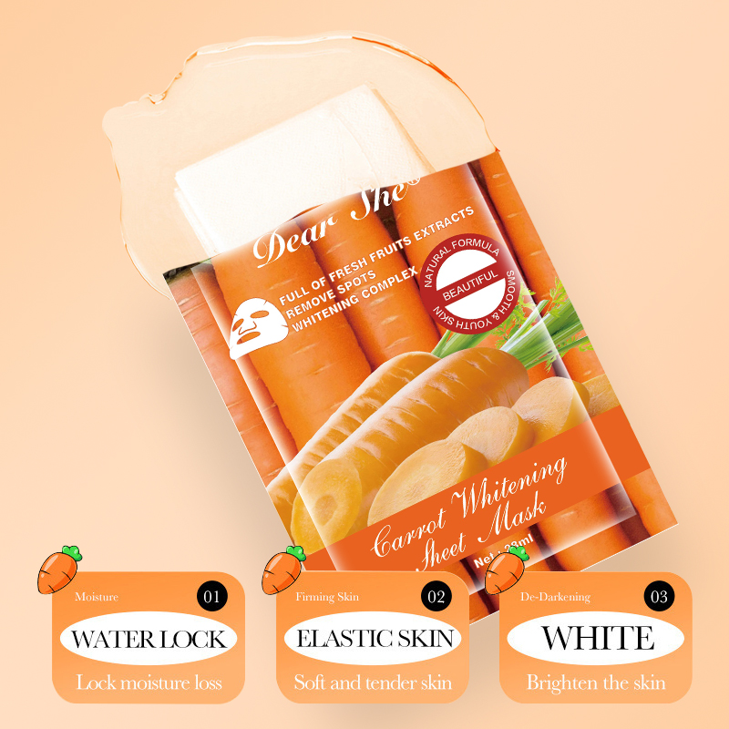 Cross-border Dear she Carrot Mask 28g Hydrating, Moisturizing and Nourishing Skin Sheet set Wholesale from foreign trade manufacturer details Picture
