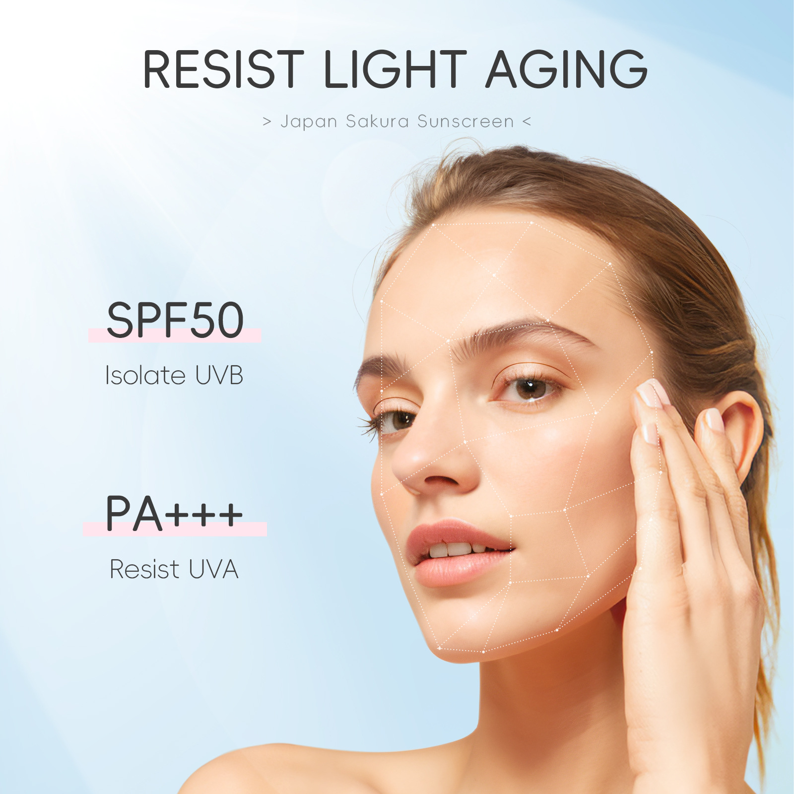 Cross-border LAIKOU Japanese Sakura sunscreen30g Hydrating, Moisturizing and Isolating Cream manufacturer's wholesale in stock Application Scenario